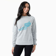 Cross Country Raglan Crew Neck Pullover - Winged Foot Inspirational Words