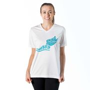 Women's Short Sleeve Tech Tee - Winged Foot Inspirational Words