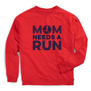 Running Raglan Crew Neck Pullover - Mom Needs A Run