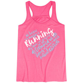 Flowy Racerback Tank Top - Live Love Run Heart