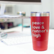 Running 20oz. Double Insulated Tumbler - Peace Love & Runner's High