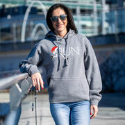 Statement Fleece Hoodie -  Let's Run For Christmas