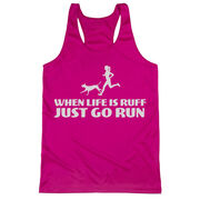 Women's Racerback Performance Tank Top - Life is Ruff