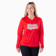 Women's Long Sleeve Tech Tee - Into the Forest I Must Go Running