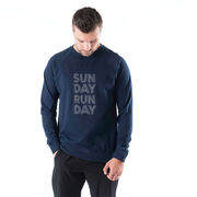 Running Raglan Crew Neck Pullover - Sunday Runday (Stacked)