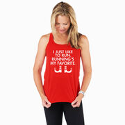 Running Flowy Racerback Tank Top - Running's My Favorite (Simple)