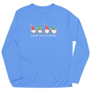 Men's Running Long Sleeve Performance Tee - Runnin' With My Gnomies - Christmas