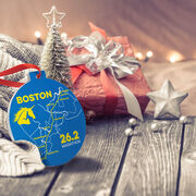 Running Round Ceramic Ornament - Boston 26.2 Route