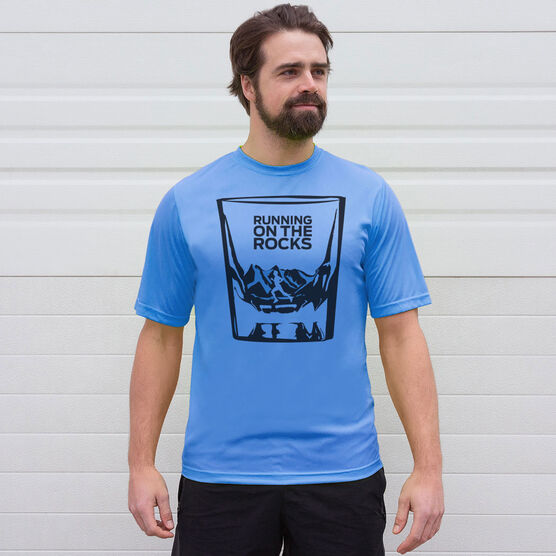 Men S Running Short Sleeve Tech Tee Running On The Rocks Gone