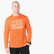 Men's Running Long Sleeve Performance Tee - We Run Free Because of the Brave
