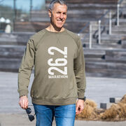 Running Raglan Crew Neck Pullover - 26.2 Marathon Vertical