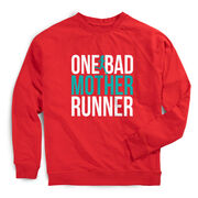 Running Raglan Crew Neck Pullover - One Bad Mother Runner (Bold)