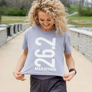 Running Short Sleeve Crop Tee - 26.2 Marathon Vertical