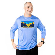 Men's Running Long Sleeve Performance Tee - Happy Hour Runner