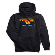 Statement Fleece Hoodie -  Happy Hour