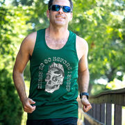 Men's Running Performance Tank Top - Miles To Go Before I Sleep - Skull