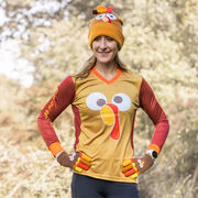 Women's Running Long Sleeve Performance Tee - Run Now Gobble Later