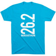 Running Short Sleeve T-Shirt - 26.2 Marathon Vertical 