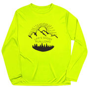 Men's Running Long Sleeve Tech Tee - Life's Short Run Long (Mountains)