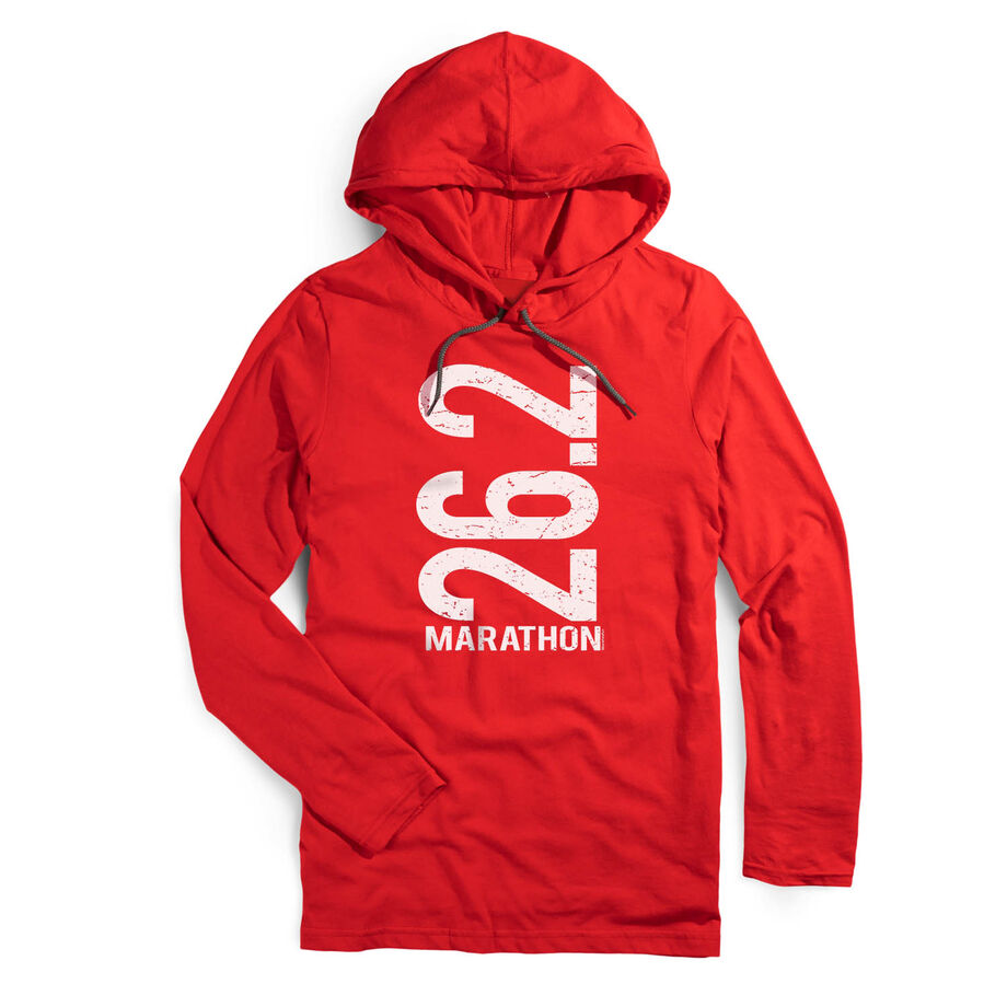 Running Lightweight Hoodie - 26.2 Marathon Vertical