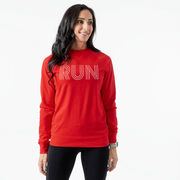 Running Raglan Crew Neck Pullover - Run Lines