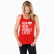 Flowy Racerback Tank Top - Run Now Gobble Later (Bold)