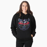 Statement Fleece Hoodie - We Run Free Because Of The Brave