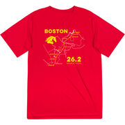 Men's Running Short Sleeve Performance Tee - Boston Route