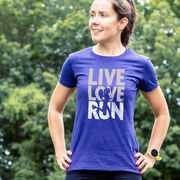 Women's Everyday Runners Tee - Live Love Run Silhouette