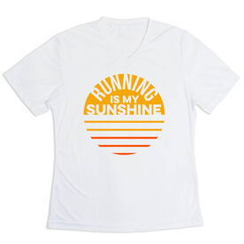 Women's Short Sleeve Tech Tee - Running is My Sunshine