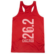 Women's Racerback Performance Tank Top - Chicago 26.2 Vertical