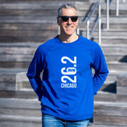 Running Raglan Crew Neck Pullover - Chicago 26.2 Vertical
