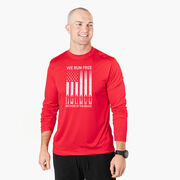 Men's Running Long Sleeve Performance Tee - Because of the Brave