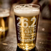 26.2 Math Miles 16 oz Beer Pint Glass