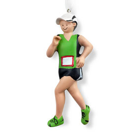 Runner Resin Figure Ornament - Male with Hat (Neon)