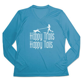 Women's Long Sleeve Tech Tee - Happy Trails Happy Tails