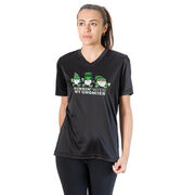 Women's Short Sleeve Tech Tee - Runnin' With My Gnomies® - Lucky
