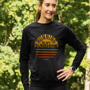 Running Raglan Crew Neck Pullover - Running is My Sunshine