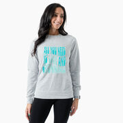 Running Raglan Crew Neck Sweatshirt - All You Need is Love and Running