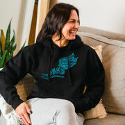 Statement Fleece Hoodie -  Winged Foot Inspirational Words