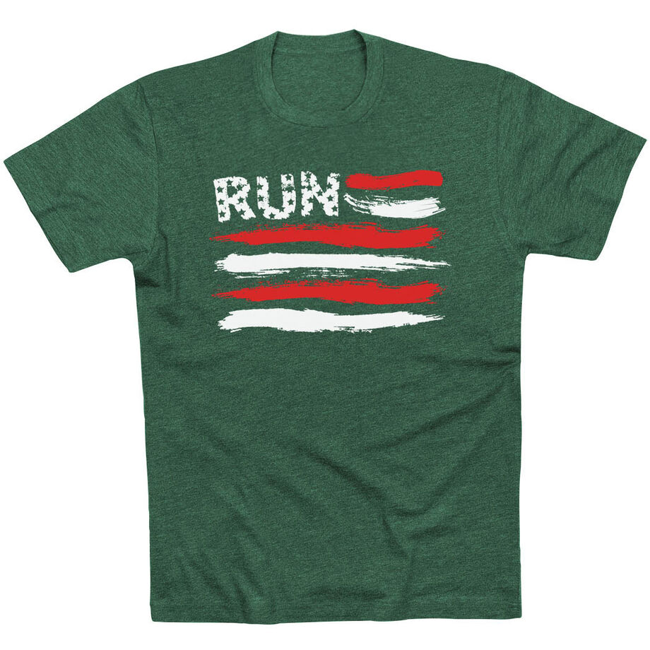 Running Short Sleeve T-Shirt - Run For The Red White and Blue