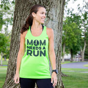 Women's Racerback Performance Tank Top - Mom Needs A Run