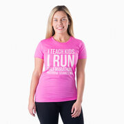 Women's Everyday Runners Tee - I Teach Kids I Run Half Marathons