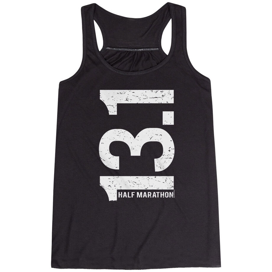 Flowy Racerback Tank Top - 13.1 Half Marathon Vertical