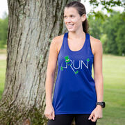 Women's Racerback Performance Tank Top - Let's Run Lucky