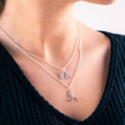 Sterling Silver Stick Figure Runner Necklace