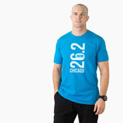 Running Short Sleeve T-Shirt - Chicago 26.2 Vertical