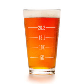 16 oz Beer Pint Glass Runner's Measurements