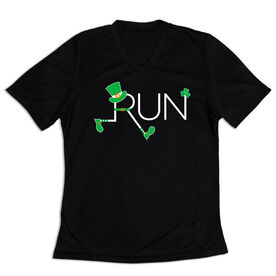 Women's Short Sleeve Tech Tee - Let's Run Lucky
