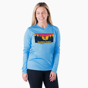 Women's Long Sleeve Tech Tee - Happy Hour